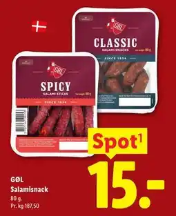 Lidl GØL Salamisnack tilbud