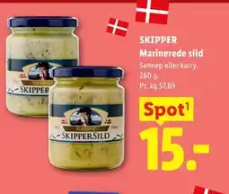 Lidl SKIPPER Marinerede sild tilbud