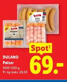 Lidl DULANO Pølser tilbud
