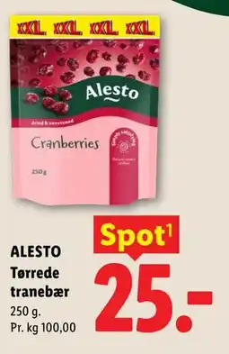 Lidl ALESTO Tørrede tranebær tilbud