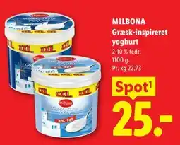 Lidl MILBONA Græsk-inspireret yoghurt tilbud