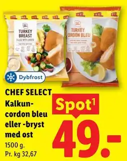 Lidl CHEF SELECT Kalkuncordon bleu eller -bryst med ost tilbud