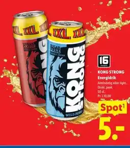 Lidl KONG STRONG Energidrik tilbud