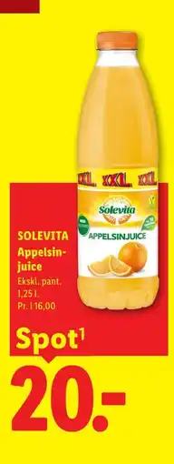 Lidl SOLEVITA Appelsinjuice tilbud