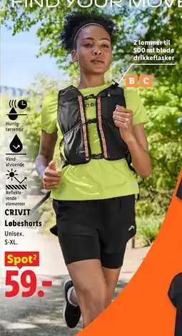 Lidl CRIVIT Løbeshorts tilbud