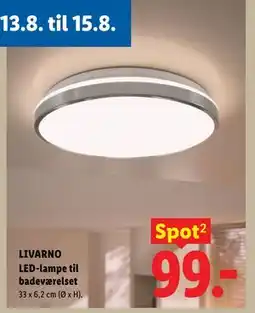 Lidl LIVARNO LED-lampe til badeværelset tilbud