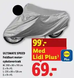 Lidl ULTIMATE SPEED Foldbart motorcykelovertræk tilbud