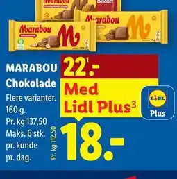 Lidl MARABOU Chokolade tilbud