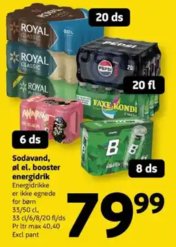 Løvbjerg Sodavand, øl el. booster energidrik tilbud