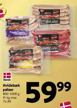 Løvbjerg Hvidebæk pølser tilbud