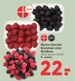 SPAR Gestus Danske Brombær eller Hindbær tilbud