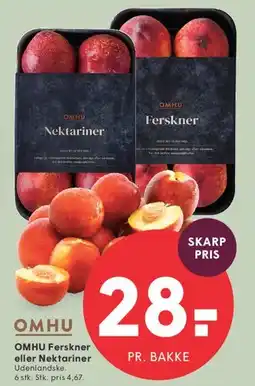 SPAR OMHU Ferskner eller Nektariner tilbud
