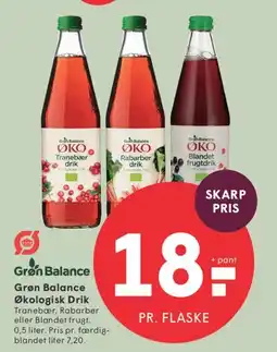 SPAR Grøn Balance Økologisk Drik tilbud