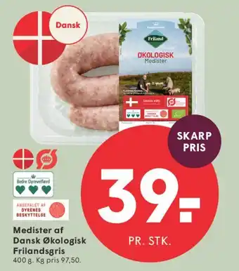 SPAR Medister af Dansk Økologisk Frilandsgris tilbud