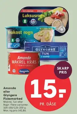 SPAR Amanda eller Glyngøre Fiskemarked tilbud