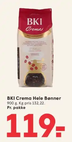 SPAR BKI Crema Hele Bønner tilbud