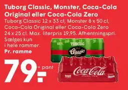 SPAR Tuborg Classic, Monster, Coca-Cola Original eller Coca-Cola Zero tilbud