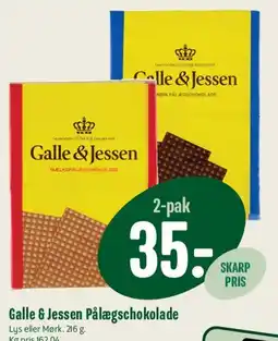 Min Købmand Galle & Jessen Pålægschokolade tilbud