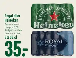 Min Købmand Royal eller Heineken tilbud