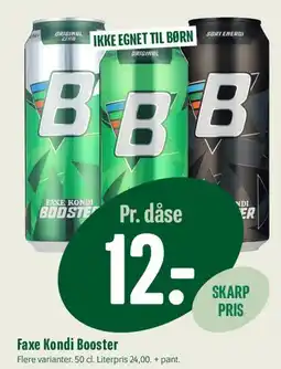 Min Købmand Faxe Kondi Booster tilbud
