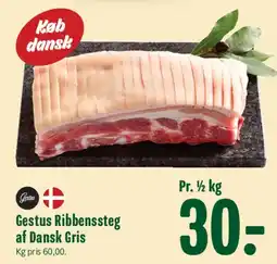 Min Købmand Gestus Ribbenssteg af Dansk Gris tilbud