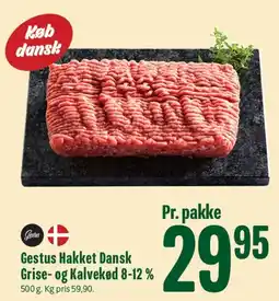 Min Købmand Gestus Hakket Dansk Grise- og Kalvekød 8-12 % tilbud