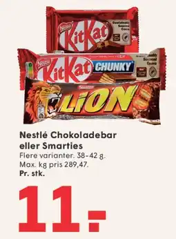 SPAR Nestlé Chokoladebar eller Smarties tilbud