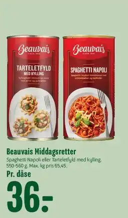 Min Købmand Beauvais Middagsretter tilbud