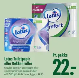 Min Købmand Lotus Toiletpapir eller Køkkenruller tilbud