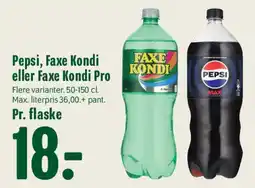 Min Købmand Pepsi, Faxe Kondi eller Faxe Kondi Pro tilbud