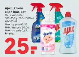 SPAR Ajax, Klorin eller Dun-Let tilbud