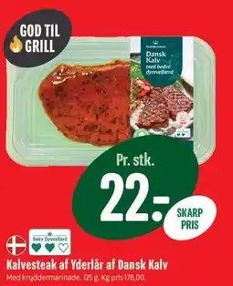 Min Købmand Kalvesteak af yderlår af Dansk Kalv tilbud