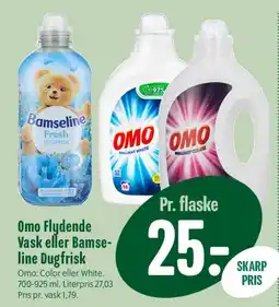 Min Købmand Omo flydende vask eller Bamseline Duftfrisk tilbud