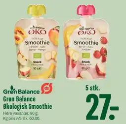 Min Købmand Grøn Balance Økologisk Smoothie tilbud