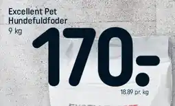 REMA 1000 Excellent Pet Hundefuldfoder 9 kg tilbud