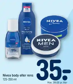REMA 1000 Nivea body eller rens tilbud