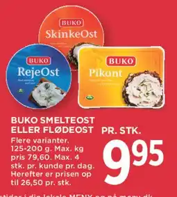 MENY BUKO smelteost eller flødeost tilbud