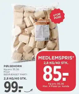 MENY Pølsehorn (stor pose) tilbud
