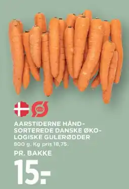MENY Aarstiderne håndsorterede danske økologiske gulerødder tilbud