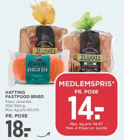 MENY Hatting Fastfood brød tilbud