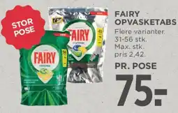 MENY Fairy opvasketabs (stor pose) tilbud