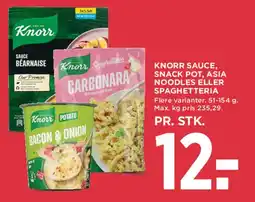 MENY Knorr sauce, Snack Pot, Asia Noodles eller Spaghetteria tilbud