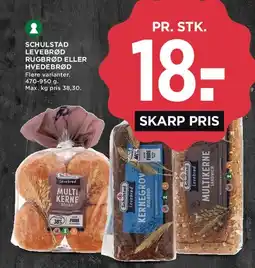 MENY Schulstad - leverbrød / rugbrød / hvedebrød tilbud