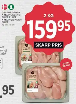 MENY Gestus dansk kyllingebrystfilet eller kyllingeinderfilet tilbud