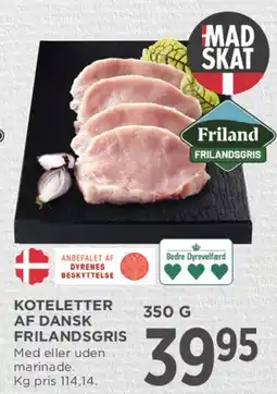 MENY Koteletter af dansk frilandgris tilbud