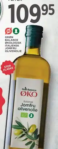 MENY Grøn Balance økologisk italiensk jomfru olivenolie tilbud