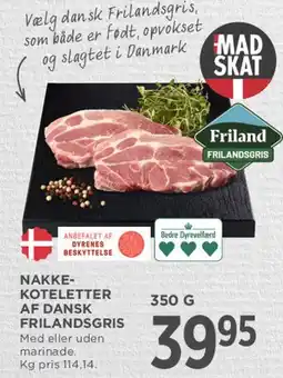 MENY Nakke-koteletter af dansk frilandgris tilbud