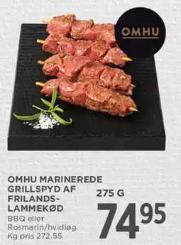 MENY Omhu marinerede grillspyd af frilands-lammekød tilbud