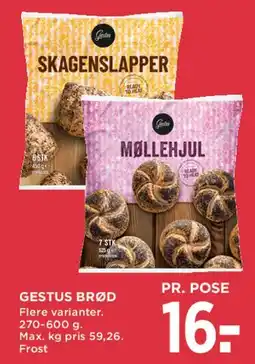 MENY Gestus brød (frosne poser) tilbud