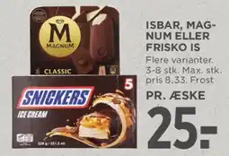 MENY Isbar, Magnum eller Frisko is tilbud